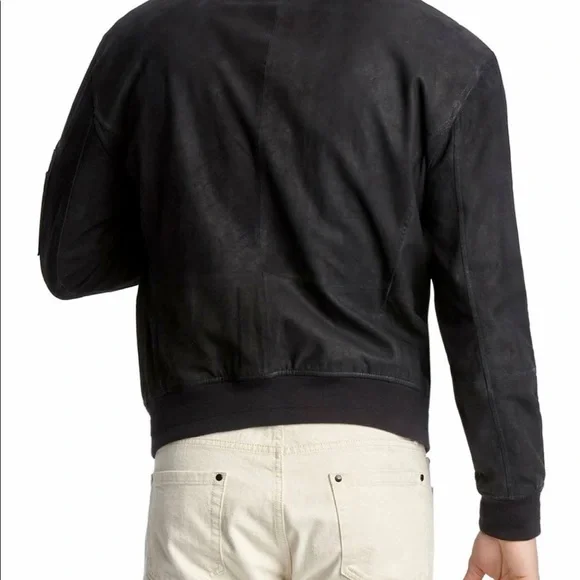 JOHN Varvatos Goatskin Suede Bomber Jacket. LIKE NEW!